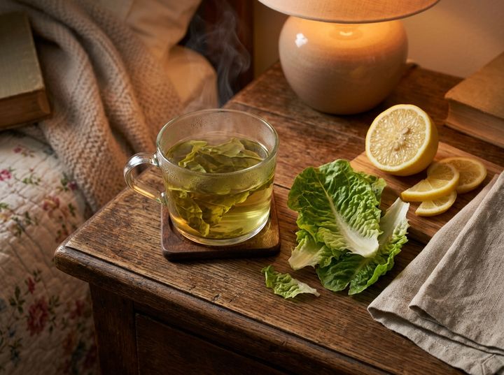 Infusão Noturna de Alface Romana com Gotas de Limão