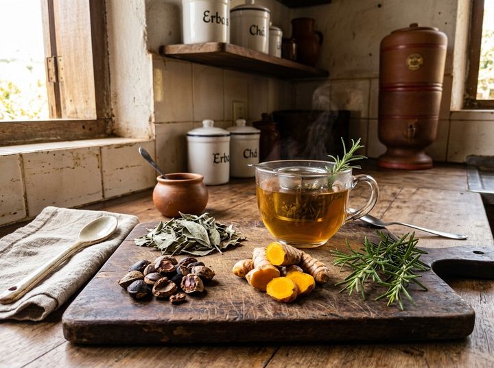 Infusão de Canela-de-Velho com Sucupira para Joelhos e Coluna