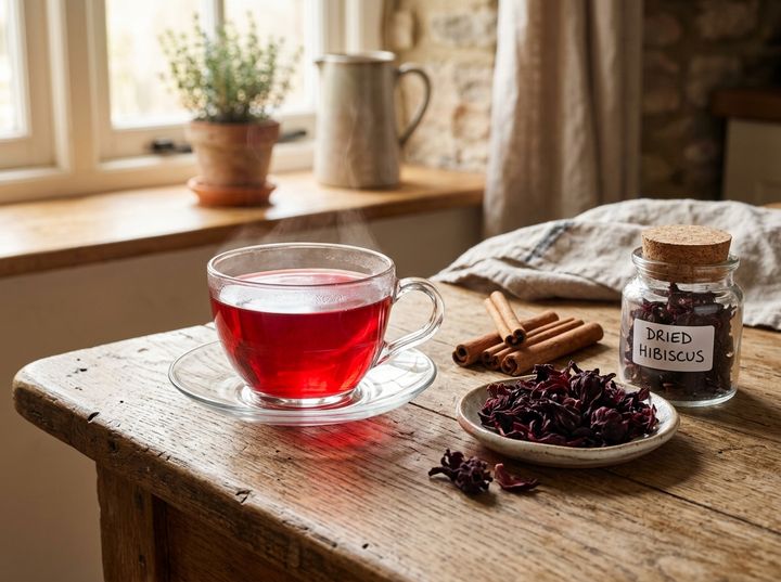 Infusão de Hibisco com Canela em Pau