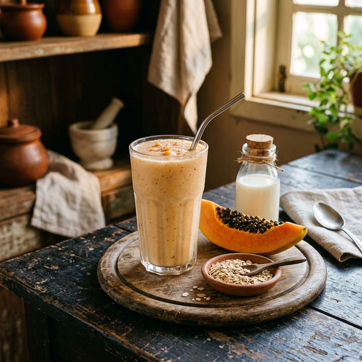 Vitamina Digestiva de Mamão com Sementes