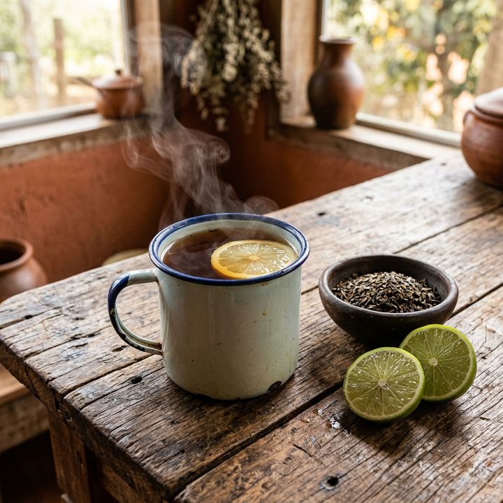 Chá de Erva-Mate Tostada com Limão