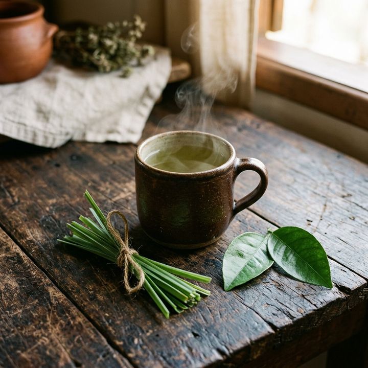 Infusão de Capim-Santo com Folha de Laranjeira