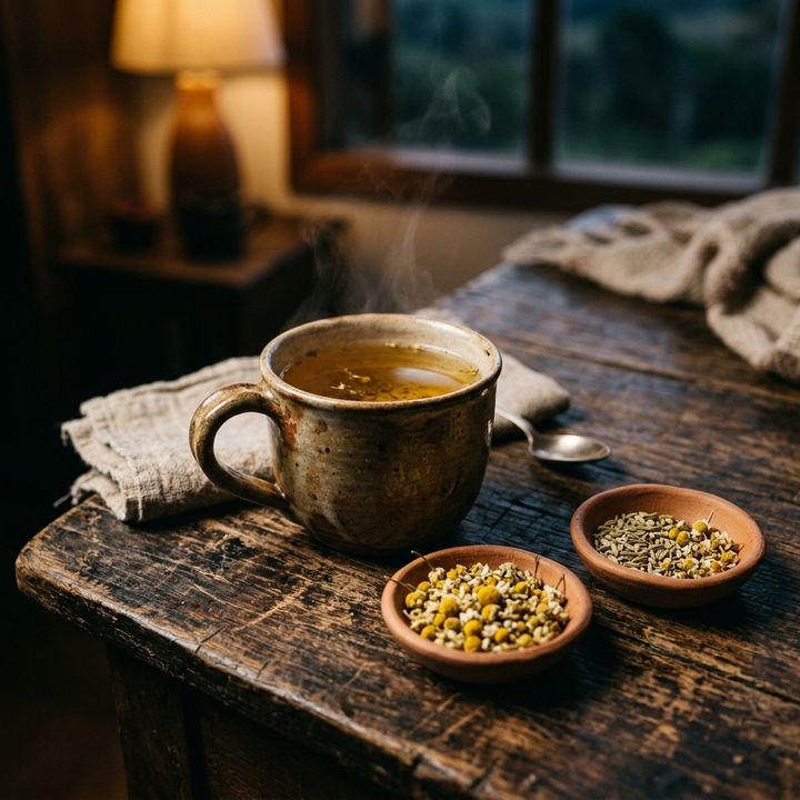 Infusão de Erva-Doce Tradicional com Camomila