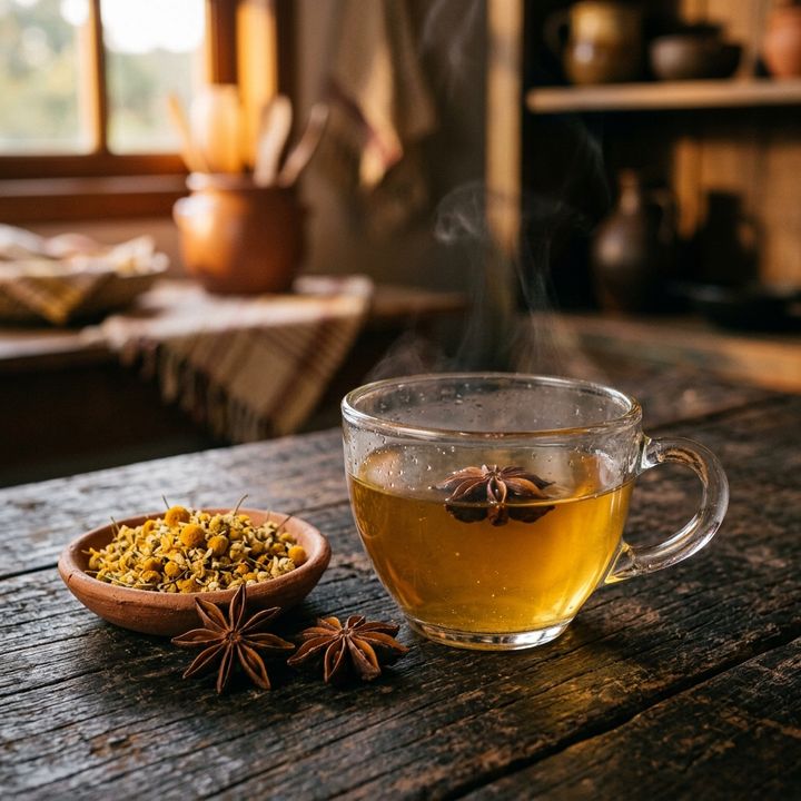 Infusão de Camomila com Anis-Estrelado